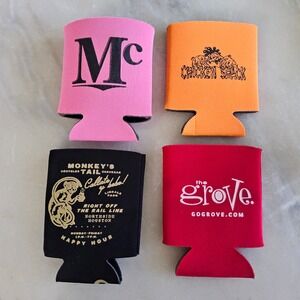 Houston Texas Local Brewery Bar Restaurant Collectible Drink‎ Can Coolers Lot